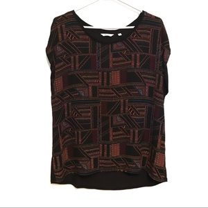 Reitmans multicolored semi sheer blouse size XL